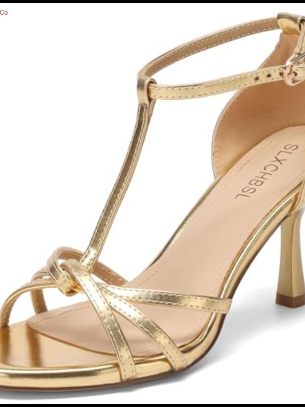 T-Strap Kitten Heel Sandals Open Round Toe 3 Inch Dressy